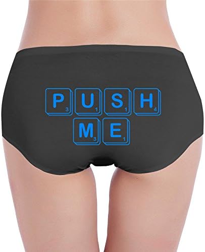 YYHU - Women's Sexy PUSH ME Thong Panty Underwear SizeSmall Black