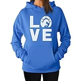 TeeStars Love Horses - Animal Lover Rearing Horse - Horseshoe Women Hoodie