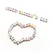 JINWAY 800pcs Letter Beads White Beads With Colorful Letter Acrylic Alphabet Beads for Jewelry Making,DIY Bracelets, Necklaces, Key Chains and Children's Educational Toys