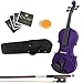 Mendini 16-Inch MA-Purple Solid Wood Viola with Case, Bow, Rosin, Bridge and Strings