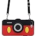 iPhone 7 Plus Case, iPhone 8 Plus Case, MC Fashion Cute 3D Mickey Mouse Camera Design Case with Adjustable Neck Strap, Shockproof and Protective Soft Silicone Phone Cover for Apple iPhone 7+ 8+