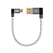 CableCreation Short (0.5ft) 90 Degree USB 2.0 A to Micro USB B Cable, Double Angle-Dual Angled Short Micro USB Cable with Aluminium Case,15cm, Space Gray
