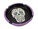 Day Of The Dead Head Decorative Skull Polyresin Ashtray - Purple