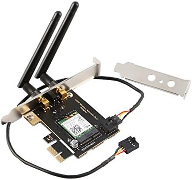 HiRO H50342 M.2 NGFF 2230 to PCIe 2T2R 2x 2dBi Dipole Antenna 9 pin USB BT Bluetooth adapter Intel Dual Band Wireless-AC 7265 AC7265 11ac up to 867Mbps compatible Windows 10 8.1 8 7