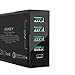 AUKEY Amp USB Charger with USB C Port & 4 USB Ports for Samsung S7, LG G5, HTC 10, Nexus 6P/5X, Pixel/XL, iPhone 7/Plus & More