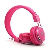 Granvela A809 MicroSD Card/FM Radio Player Cordless Headsets for iPhone 6 Plus 5S 5C 5 4S, iPad Air 2 Mini 3,Samsung Galaxy S6 S5 S4 Note Tab, Nexus, HTC, Motorola, Smartphones and Tablets (Pink)