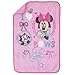 Disney Baby Minnie Mouse All About Bows Luxury Plush Oversized Blanket, Pink, Aqua