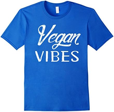 Mens Vegan Vibes Shirt Large Royal Blue