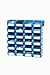Triton Products 3-220BWS LocBin 26 Piece Wall Storage Unit with 7-3/8 Inch L x 4-1/8 Inch W x 3 Inch H Blue Interlocking Poly Bins, 24 CT, Wall Mount Rails 8-3/4 In. L with Hardware, 2 pk