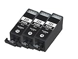 HI-VISION HI-YIELDS Compatible Ink Cartridge Replacement for Canon PGI-225 (Black, 3-Pack), Office Central