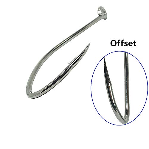 Wallerhaken Big River Köderhaken 8/0 (40 Stück), 10/0 (25 Stück), Hartstahl Angelhaken Salzwasser Größe Schwarz Nickel – Bild 6