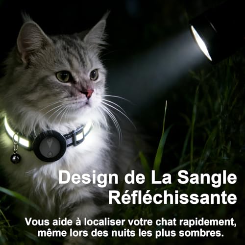 GPS Collar for Cats Compatible with iOS and Android GPS Systems for Dogs Tracking History Reproduction (7 Days) GPS Locator Dogs Waterproof Tracking (IP67) - Full Black