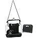 kilofly Women's 2-in-1 Transparent Clear Bag Shoulder Crossbody Purse + Wallet