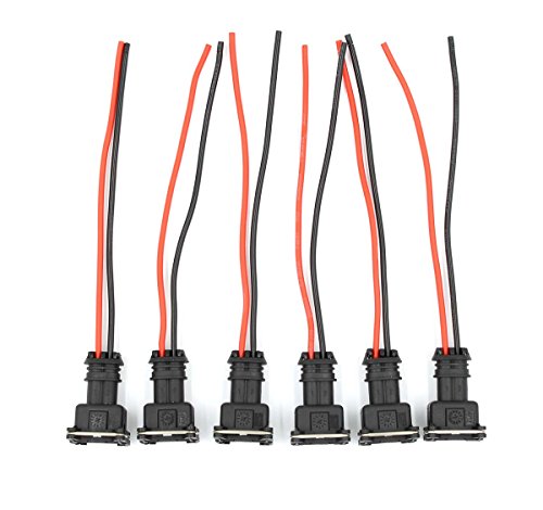 GooDeal 6pcs Fuel Injector Connectors Wiring Harness Fit for NISSAN 300ZX 1990-94TT 1990-2NA - Thumbnail 4
