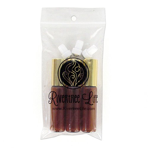 Set of 3 - 5ml Brown Amber Glass Roll On Bottle With Stainless Steel Ball for...