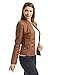 Come Together California WJC746 Womens Vegan Leather Motorcycle Jacket M Camel