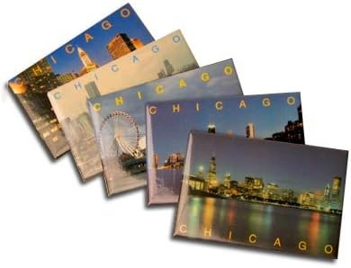 Chicago Magnets, Chicago Skyline Photos (Set of 4) Magnets