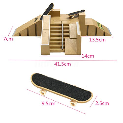 image for MOIAK Skate Park Kit Ramp Parts for Finger Skateboard, Fingerboard Dec