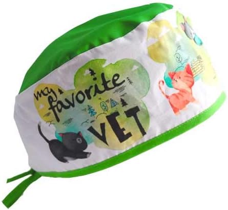Surgeon, O.R. hat, nurse, doctor, veterinarian, dentist. My Vet. Short Hair Scrub cap