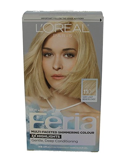 L'Oreal Paris Feria Multi-Faceted Shimmering Color, Very Light beige Blonde [110] (Cooler) 1 ea (Pack of 2)