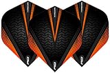 Red Dragon Hardcore Radical Black & Orange Dart Flights Standard 12 Pack view 2