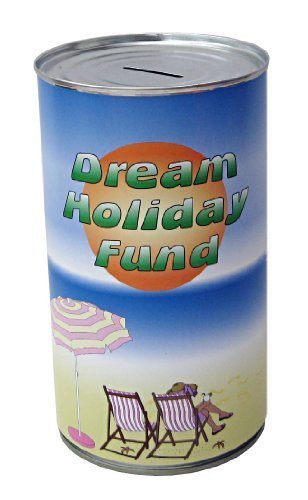 Dream Holiday Cash Can Savings Tin - Large