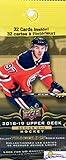 2018/19 Upper Deck Series 1 NHL Hockey HUGE Factory Sealed Jumbo FAT PACK with 32 Cards! Look for Young Gun Rookie Cards of Elias Pettersson, Rasmus Dahli, Jesperi Kotkeniemi & Many More! WOWZZER!