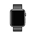 Huanlong Woven Nylon Strap Replacement Wrist Band with Metal Adapter Clasp for 42mm Apple iWatch - Black