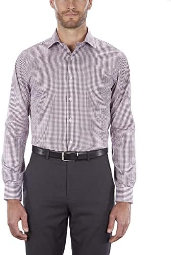 Amazon.com: Van Heusen Men's Traveler Stretch Long Sleeve Button Down Khaki  Chinchilla Minicheck, Large : Clothing, Shoes & Jewelry