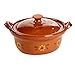 Ancient Cookware, Mexican Clay Lidded Cazuela Pot, Small, Terracotta, 1.25 Quarts