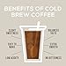 Cold Brew Organic Coarse Ground Coffee, Colombian Supremo, Dark Roast, Coarse Grind for Cold Brew Coffee & French Press,1 LB