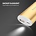 Yoobao YB-6012 5200mAh Ultra Compact Portable Power Bank External Battery Backup for iPhone 7 Plus 6 6S 5 5S SE Samsung Galaxy S7 Edge S6 S5 Note 5 4 3 Blackberry Moto LG HTC BLU and More - Gold