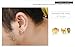 Fashion Earrings Titanium Steel Bat Gold/Black Stud Earrings for Women/Men