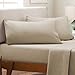 Linenspa Brushed Microfiber Ultra Soft Bed Sheet Set - Wrinkle Resistant - Queen Pillowcases - Set of 2 - Sand