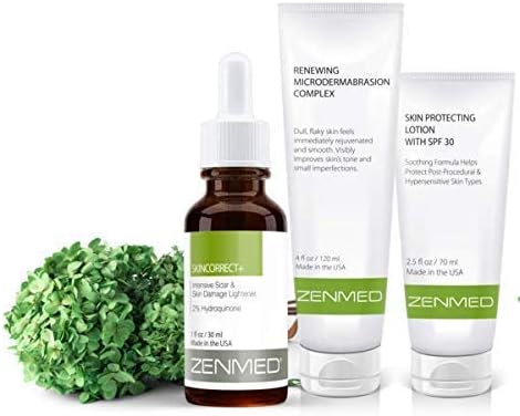 ZENMED Dark Spot Correcting Trio with Skincorrect, Microdermabrasion, Sun Screen Lotion