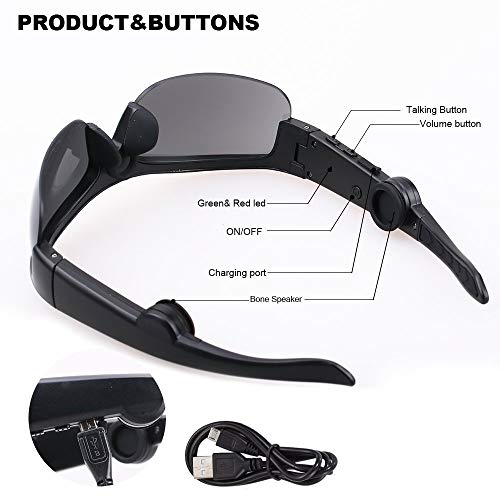 Bone Conduction Headphones Sunglasses Wireless Safety Bluetooth Glasses