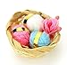 EatingBiting Dollhouse Miniature Doll Furniture Accessories , 1:12 Scale Mini Knitting Wool Balls with Basket Set Craft , Charming Elegant Vivid