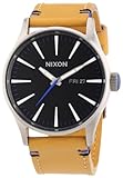 Nixon Sentry Black Dial Tan Leather Mens Watch A1051602