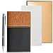 2019 Weekly Pocket Calendar Organizer | Business Polished Chrome Trim Pen & a Notepad Included | 12 Months Week-in-View Planner, Weekly Quotes | All in a Gold Gift Box Set.