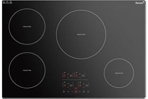 Ranein Induction Cooktop 30 Inch, Build-in 4 Burners Electric Stove Top, 9 Power Settings, Max 7800W, Sensor-Control Induction Hob with Multiple Safety Protections, Compatible with Magnetic Cookers