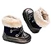 Kuner Baby Boys and Girls Plush Robber Sole Non-Slip Warm Snow Boots First Walkers (12-18 Months Toddler Blue)