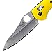 Benchmade - Mini Griptilian 555HG Knife, Sheepsfoot Blade, Plain Edge, Satin Finish, Yellow Handle
