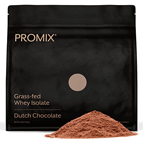 Promix Whey Protein Isolate Powder, Chocolate 2.5lb GrassFed & 100