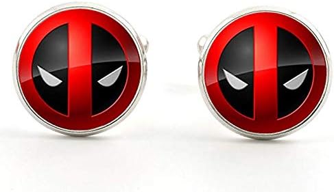 Deadpool Cufflinks, Comic Book Film Jewellery Gifts for Men