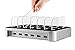 MixMart 6-Port USB Charging Station Docks for Multiple Devices like iPhone/ iPad/ Universal Smart Phones and Tablets (Silver)