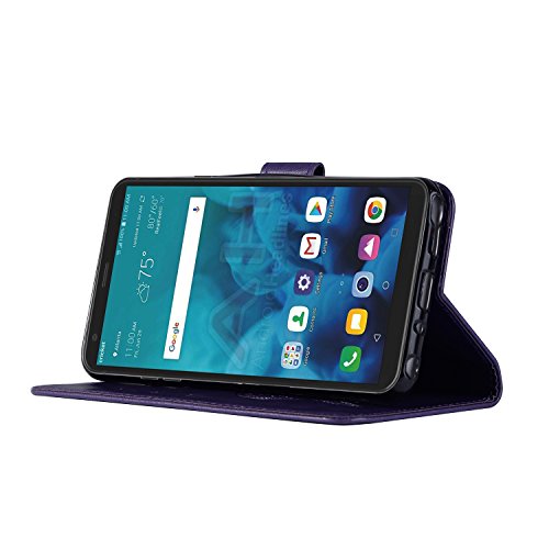 LG Stylo 4 Case,LG Stylo 4 Plus Phone Case,LG Q Stylus 4 Wallet Case,PU Leather Wallet Flip Case with Credit Card Holder and Kickstand Dreamcatcher Phone Cover for LG Stylo 4 Plus/Q Stylus,Purple