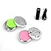 abooxiu 2PC Car Aromatherapy Essential Oil Diffuser Stainless Steel Locket Car Air Freshener (silver flower1+flower2)
