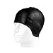 Adult Swim Cap for Men and Women Ear Protection (Black)