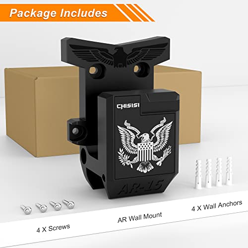 Chisisi AR Wall Mount with Mag Holder, 223/5.56 Rifle Wall Rack Mount