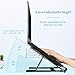 Laptop Stand, Foldable Adjustable Laptop Stand for Desk, Aluminum Ventilated Stand Anti-Slip Silicone Pad, Laptop Riser Ergonomic Portable Holder for 11″-15.6″ MacBook/Dell/HP/Lenovo (Black)thumb 1